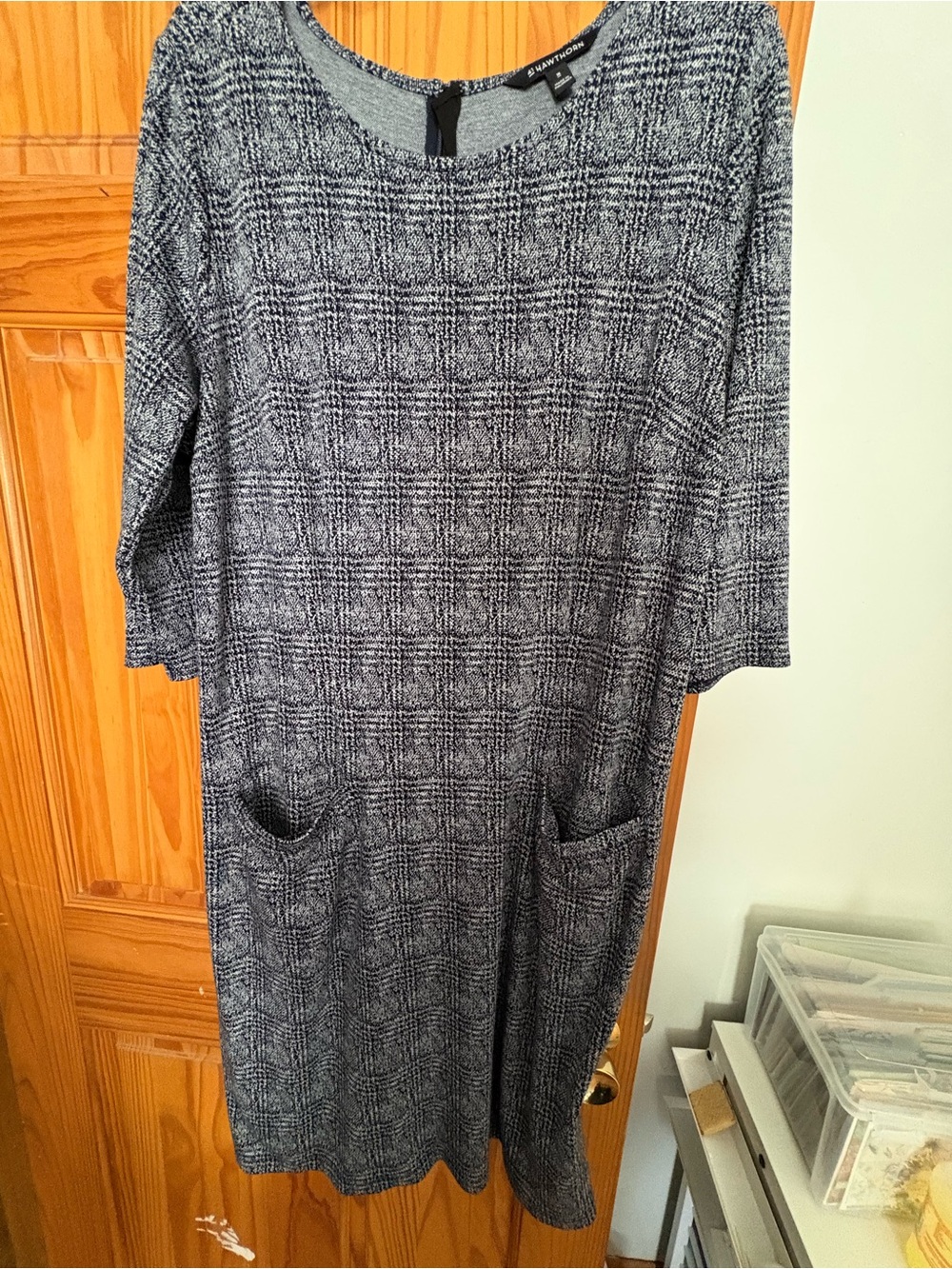 41 Hawthorn Gray Knit Midi Dress with Pockets